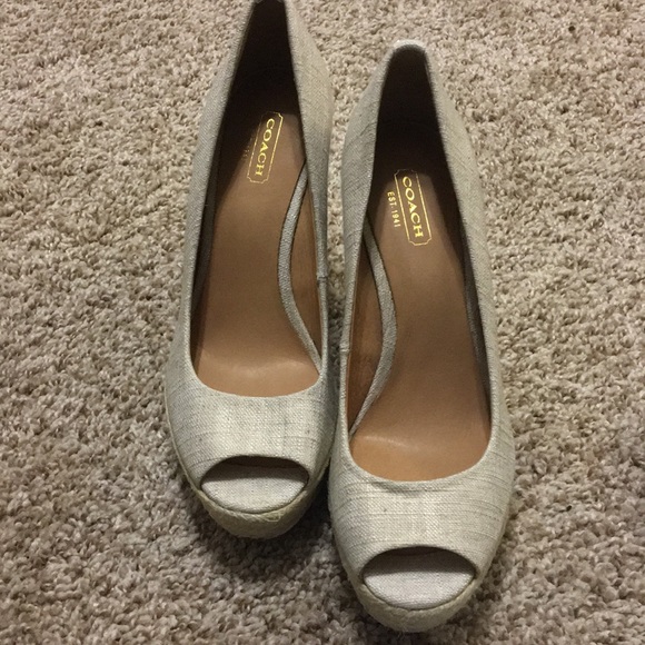 Coach Shoes - Worn once Coach wedges.